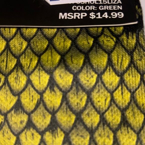 Odd Sox Lizard Foot Crew Socks - Black and Yellow/Green Fits SZ 6-13 - Picture 4 of 6